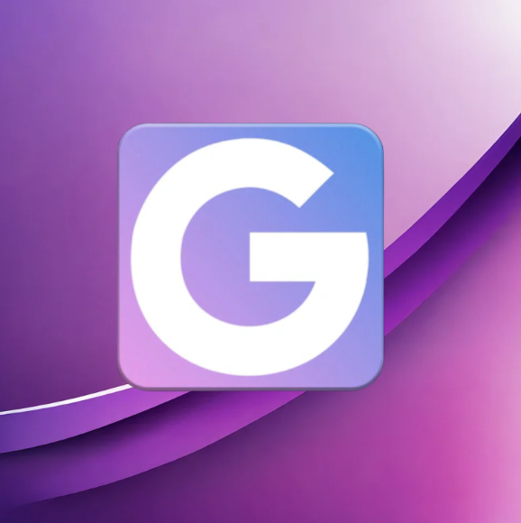 Purple background with Google "G" image 