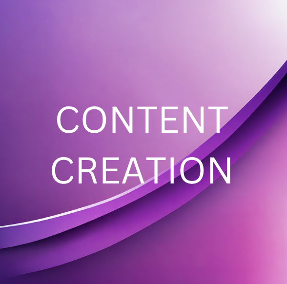 Purple background that reads "Content Creation"